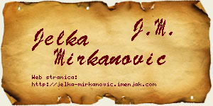 Jelka Mirkanović vizit kartica